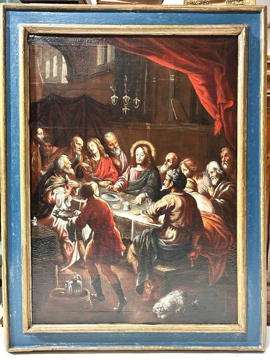 "La Cène", école De Bassano Du XVIIe Siècle.