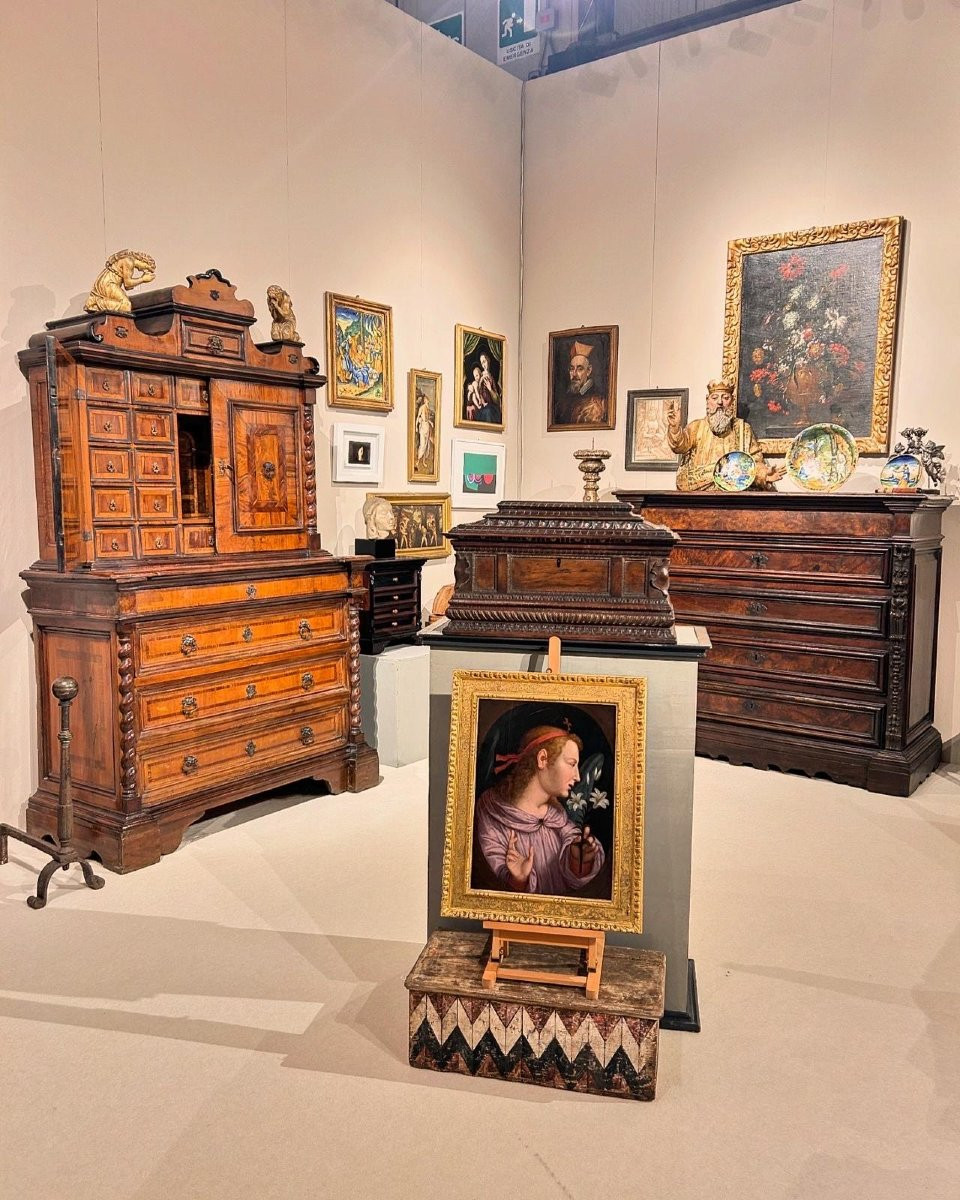 Elegant Double-body Cabinet With Coin Cabinet In Fine Woods. Rome, Last Quarter Of The XVIIth-photo-5