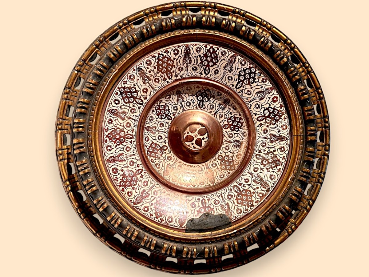 Rare Hispano-moorish Lustre "pomp" Plate From The End Of The 15th Century.