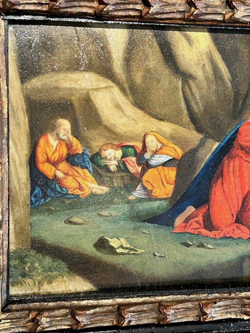 Prière Au Jardin De Gethsémani, Huile Sur Panneau De l'école De Ferrare Du XVIe Siècle.-photo-3