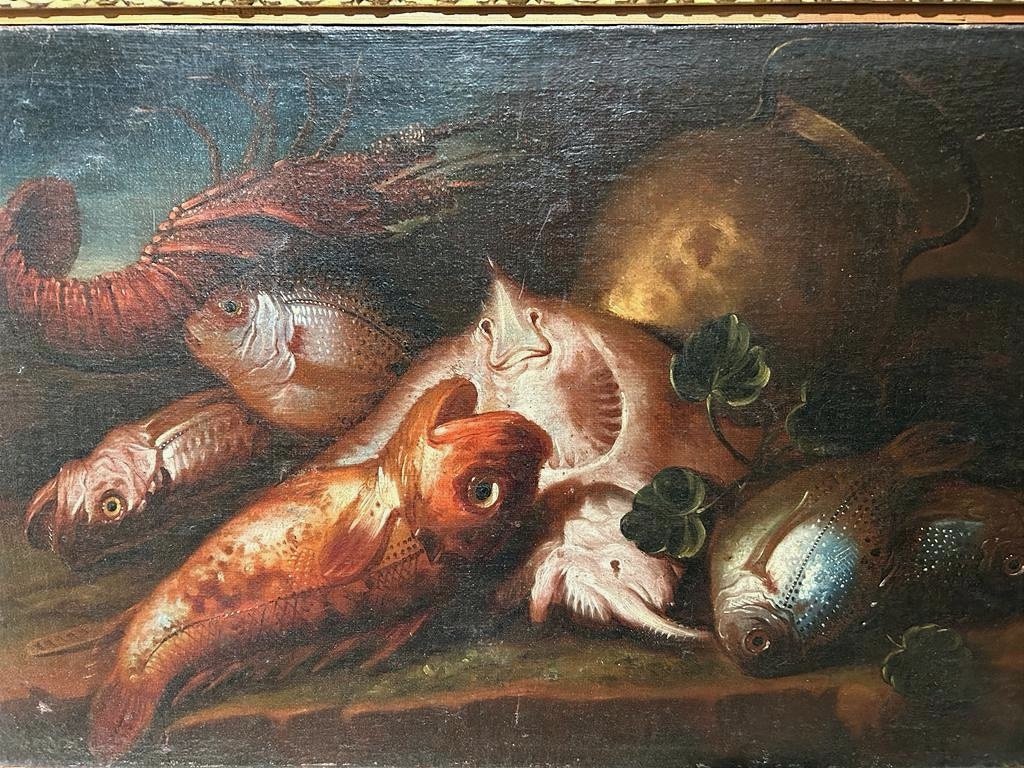 Still Life Of Fish And Shellfish, Recco Workshop, Elena Recco (?).-photo-2