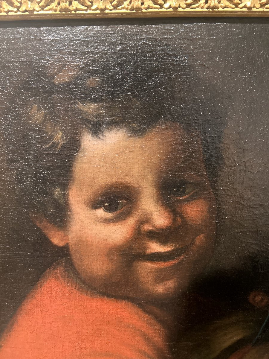 Garçon au melon. Huile sur toile, fin du XVIIe siècle - début du XVIIIe siècle, Italie du Nord.-photo-2