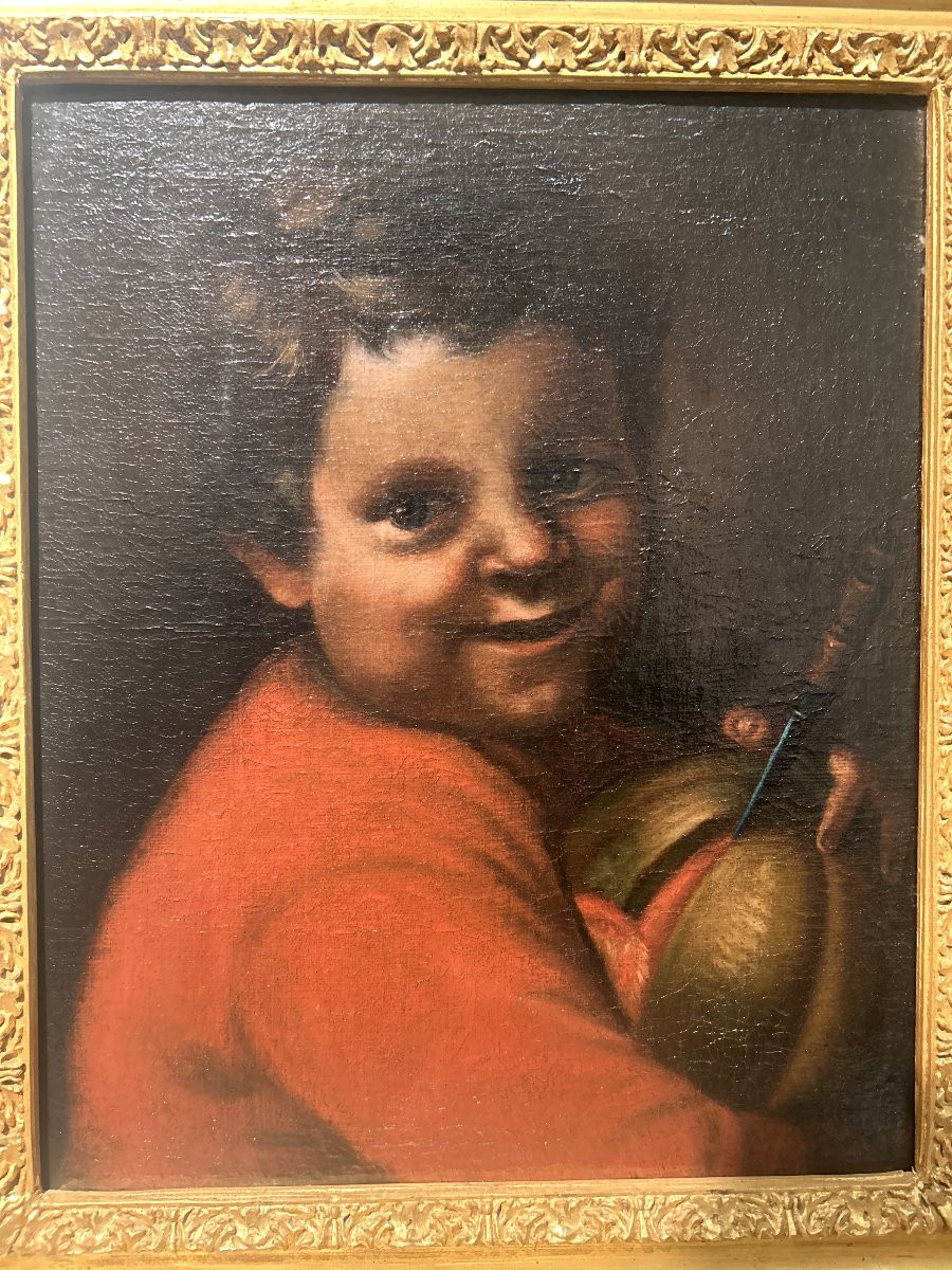 Garçon au melon. Huile sur toile, fin du XVIIe siècle - début du XVIIIe siècle, Italie du Nord.-photo-3