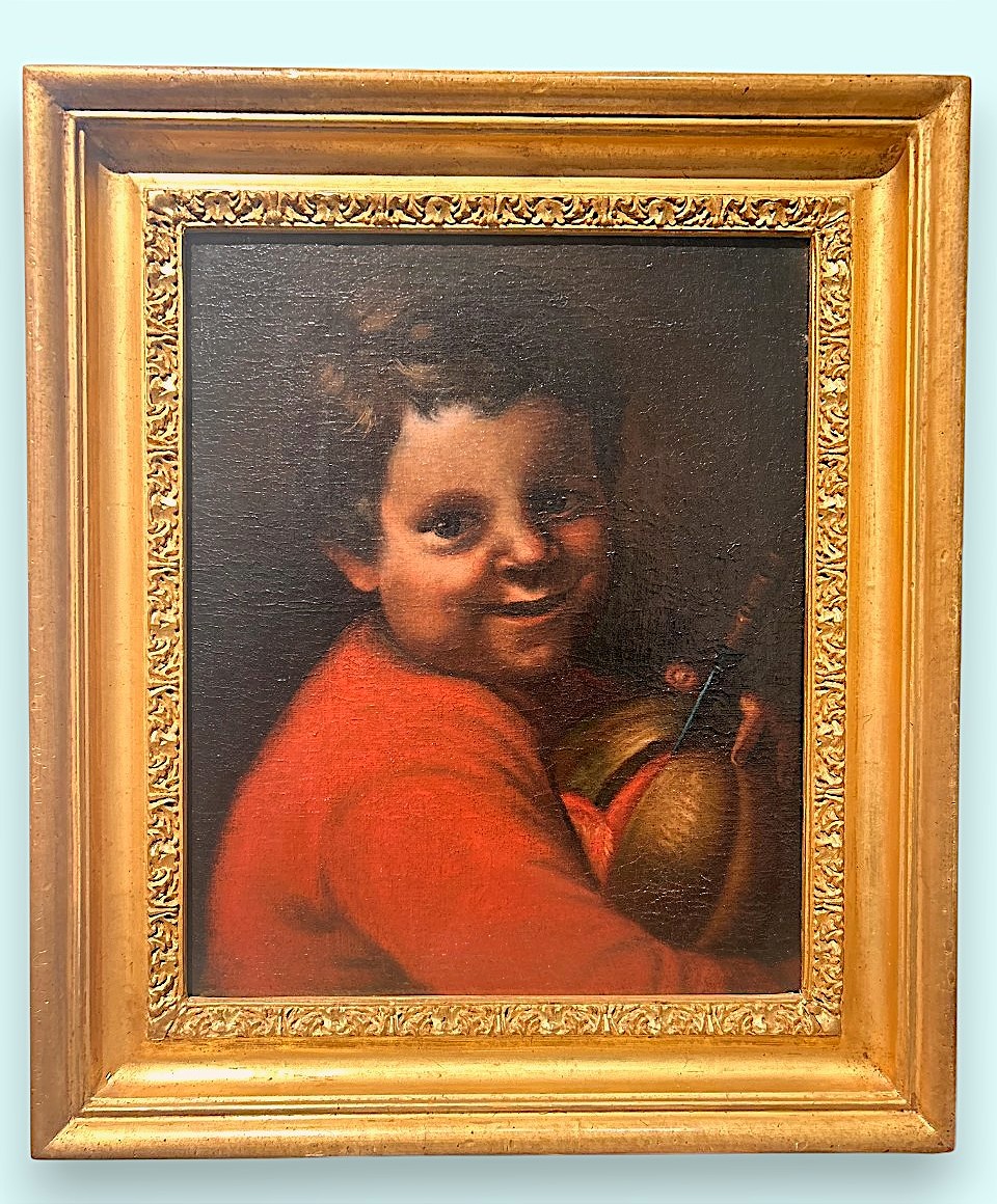 Garçon au melon. Huile sur toile, fin du XVIIe siècle - début du XVIIIe siècle, Italie du Nord.