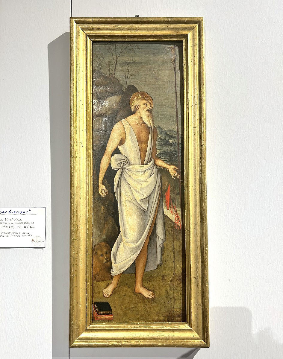 Saint Jerome Attributes To "master Of The Greenville Tondo", Tuscan Pupil Of Pietro Vannucci.