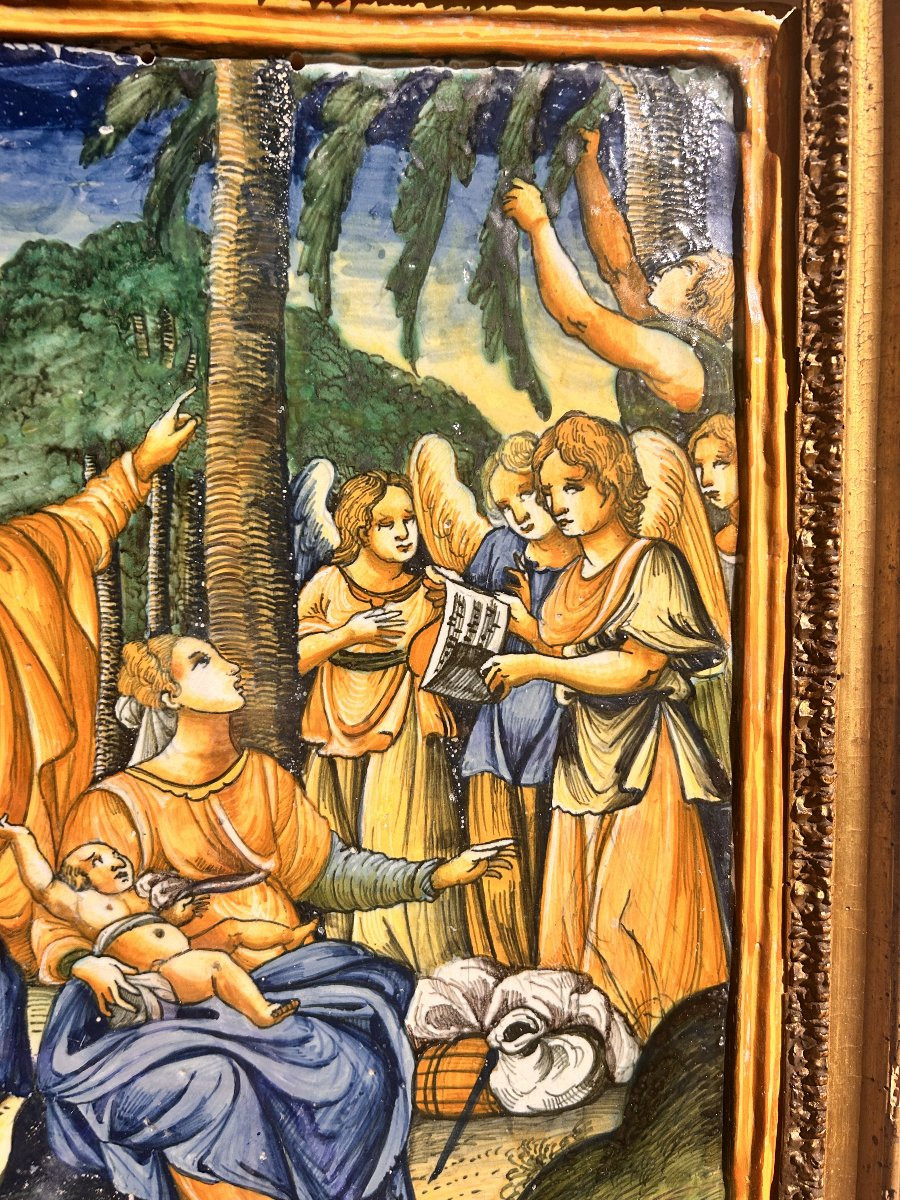 Important Plaque From Urbino, Patanazzi Workshop, Late 16th Century. (38cm X 50cm + Frame)-photo-3