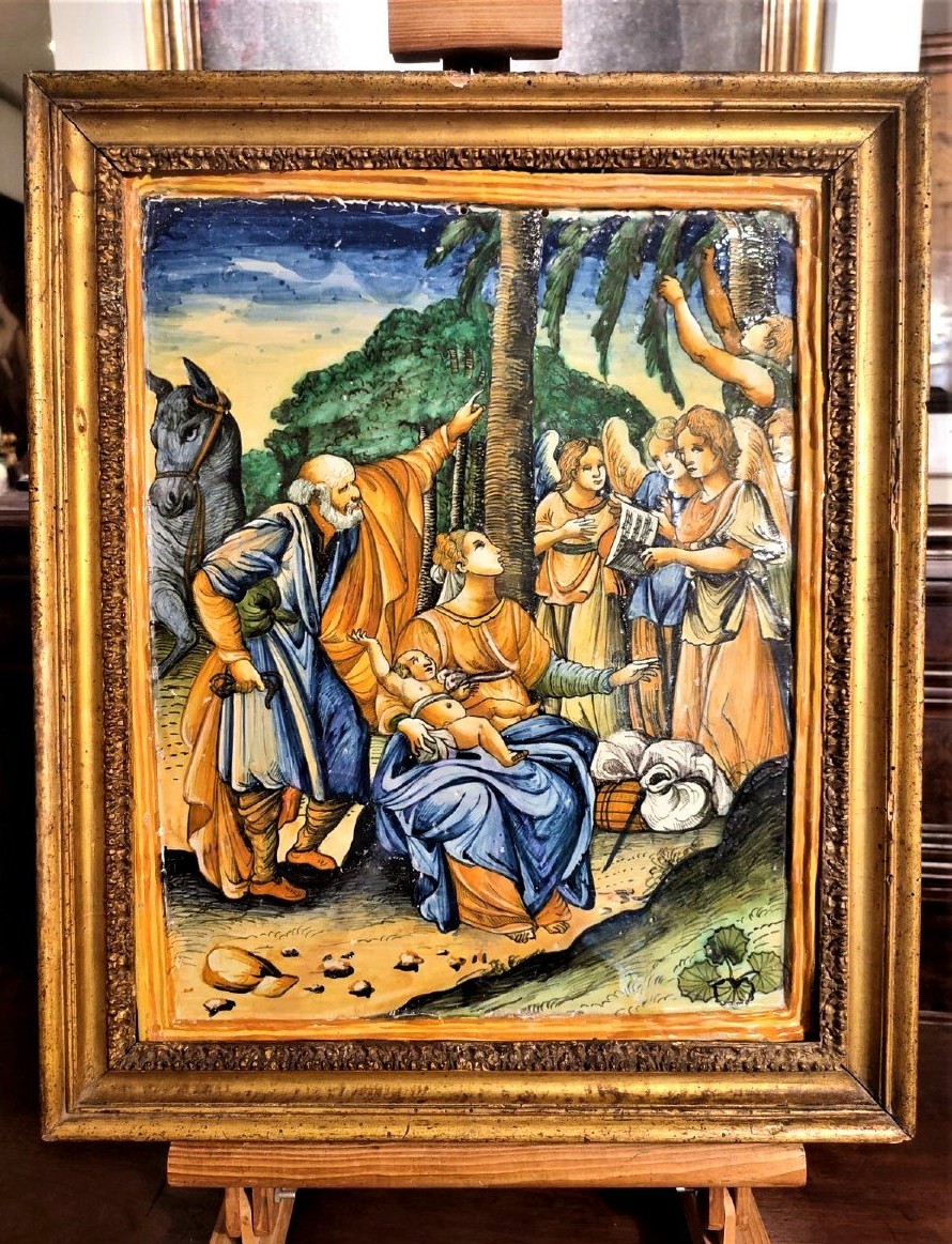 Important Plaque From Urbino, Patanazzi Workshop, Late 16th Century. (38cm X 50cm + Frame)