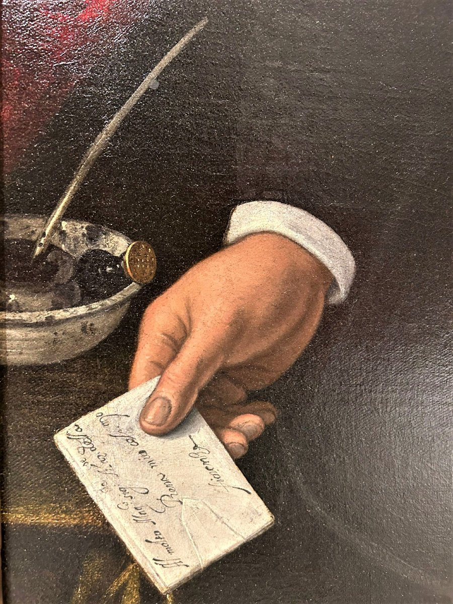 Bolognese Portrait Painter Depicting A Member Of The Florentine Della Rena Family-photo-3
