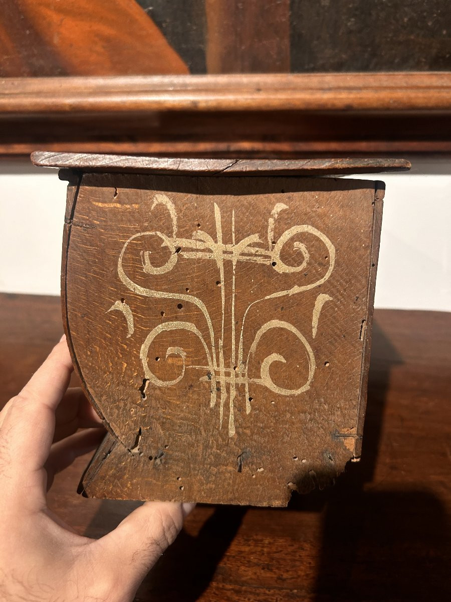 Coffre miniature - coffret en bois laqué et décoré, Toscane debut du XVII siecle-photo-3