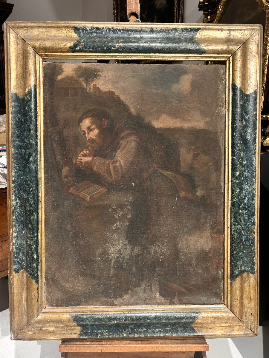 Pair Of Religious Paintings In Their Original Frames. Central Italy, 17th Century.-photo-2