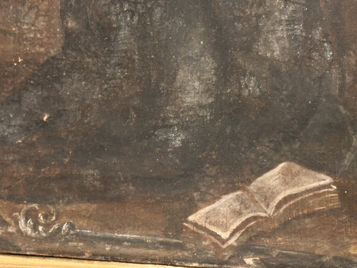 Pair Of Religious Paintings In Their Original Frames. Central Italy, 17th Century.-photo-1