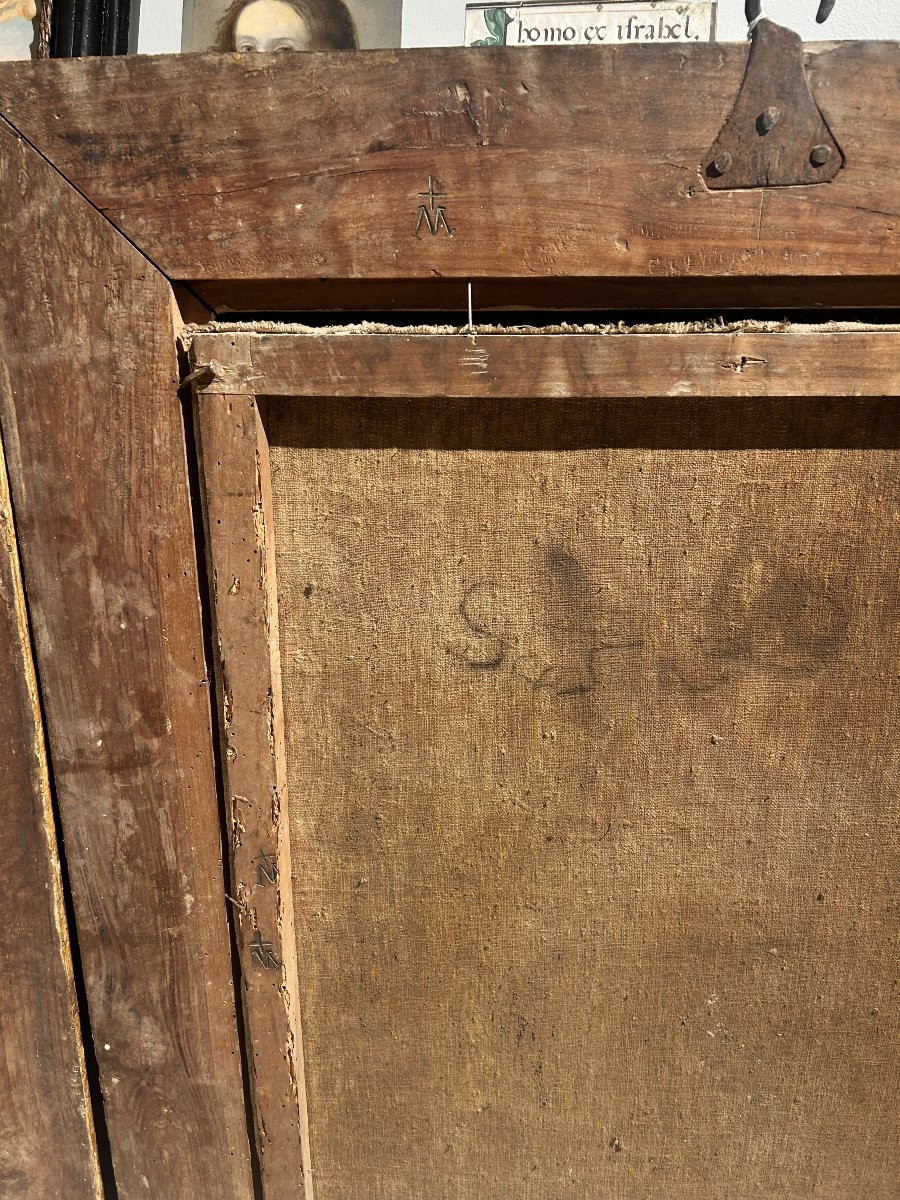 Pair Of Religious Paintings In Their Original Frames. Central Italy, 17th Century.-photo-2