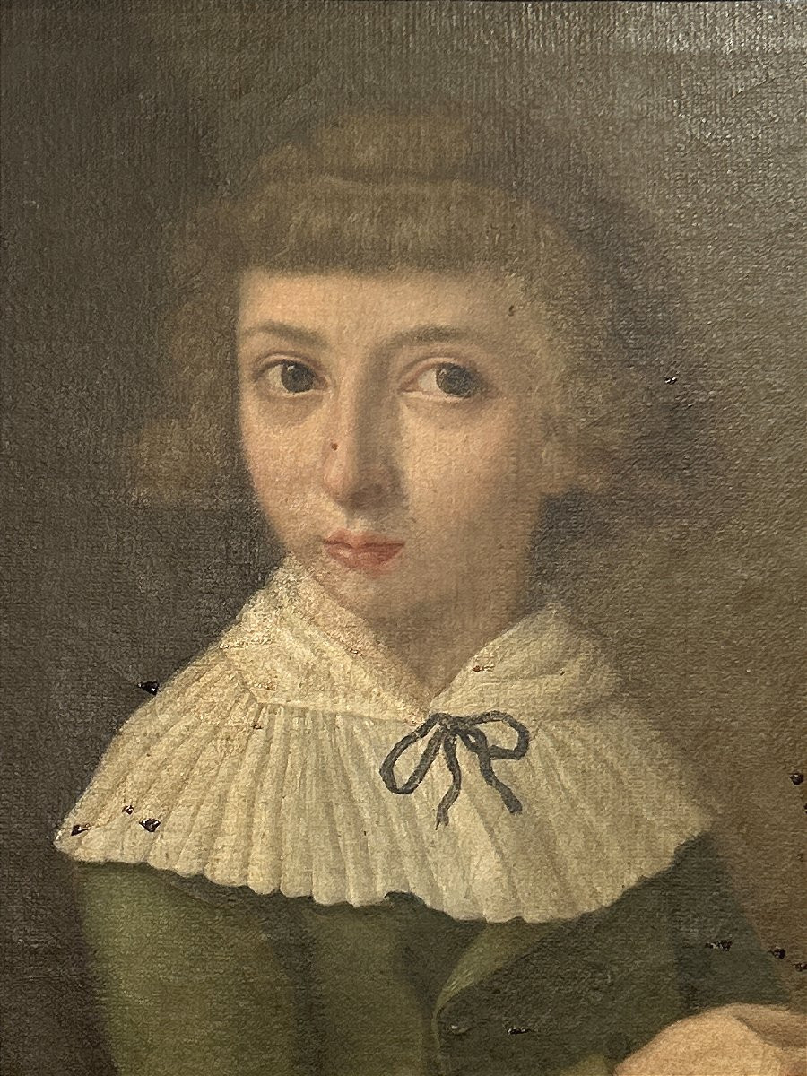 Portrait d'une jeune fille noble de la fin du XVIIIe siècle-photo-2