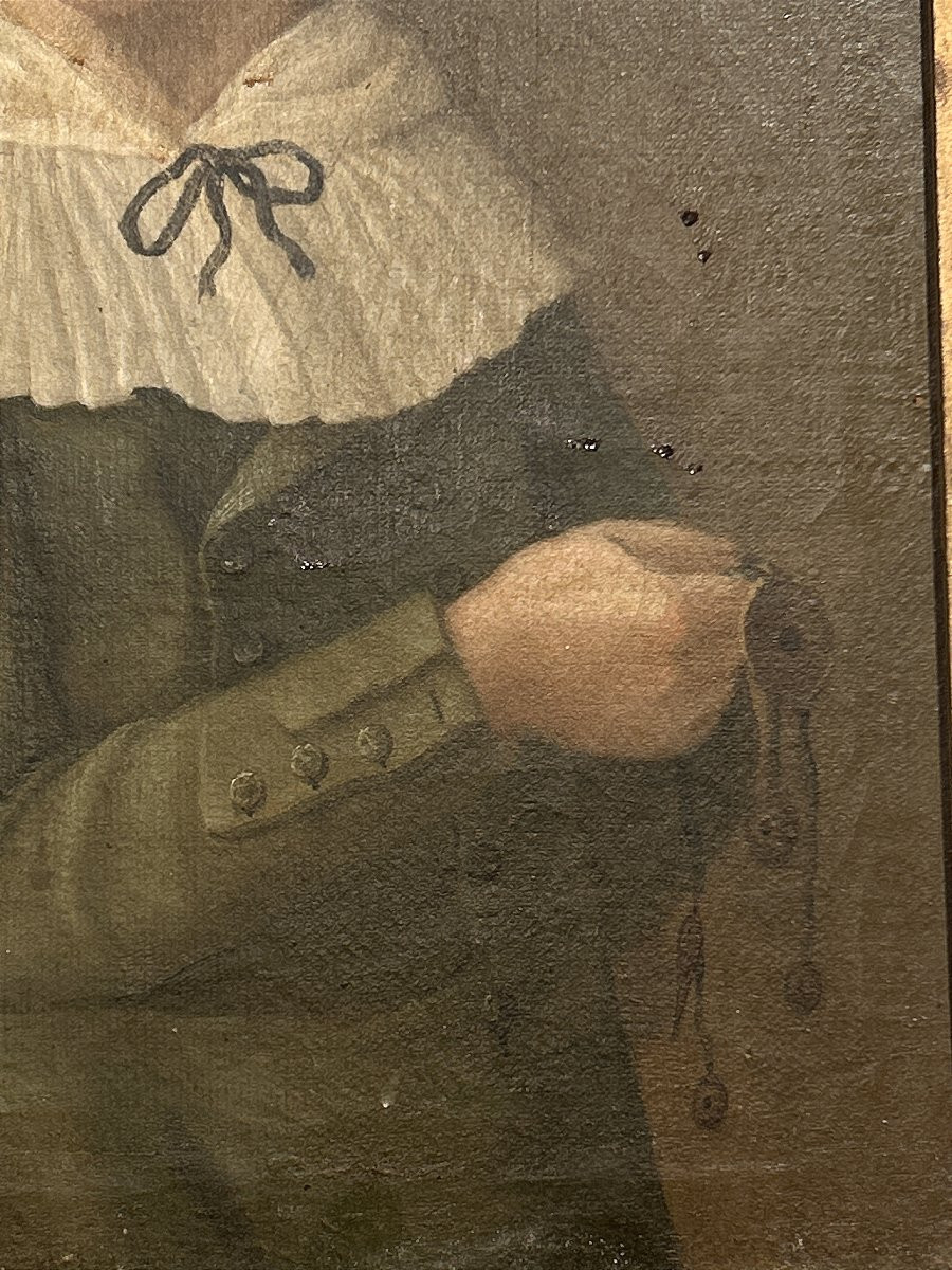 Portrait d'une jeune fille noble de la fin du XVIIIe siècle-photo-4