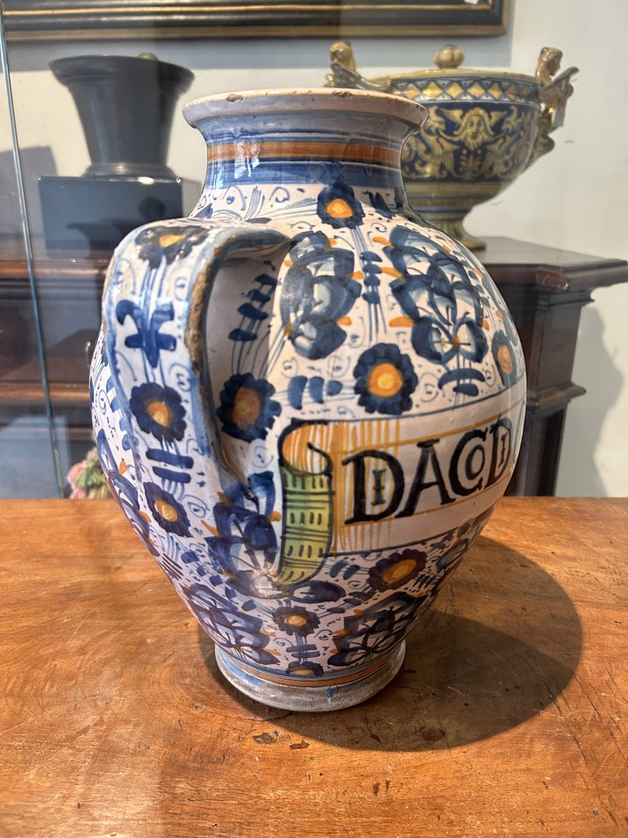 Pot à palmettes persanes de Montelupo, XVIth century, hauteur 31cm.-photo-3