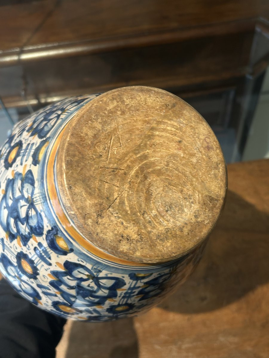 Pot à palmettes persanes de Montelupo, XVIth century, hauteur 31cm.-photo-3