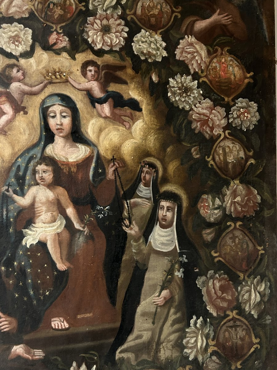 Peinture dévotionnelle de la fin du XVIIe siècle, Italie centrale, 81 cm x 97 cm.-photo-4