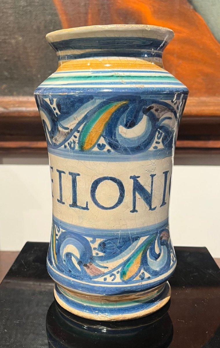 Montelupo Pharmacy Jar, First Half Of The 16th Century.-photo-4