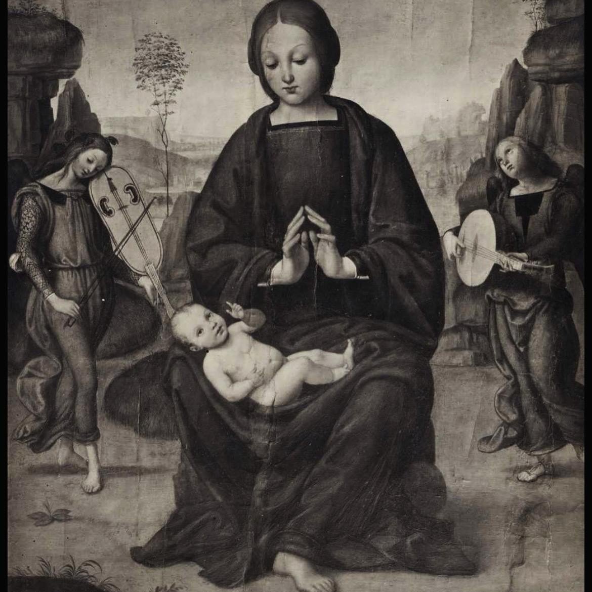 Saint Jérôme, huile sur bois attr. "Maître du Tondo de Greenville", élève toscan de P.Perugino.-photo-6
