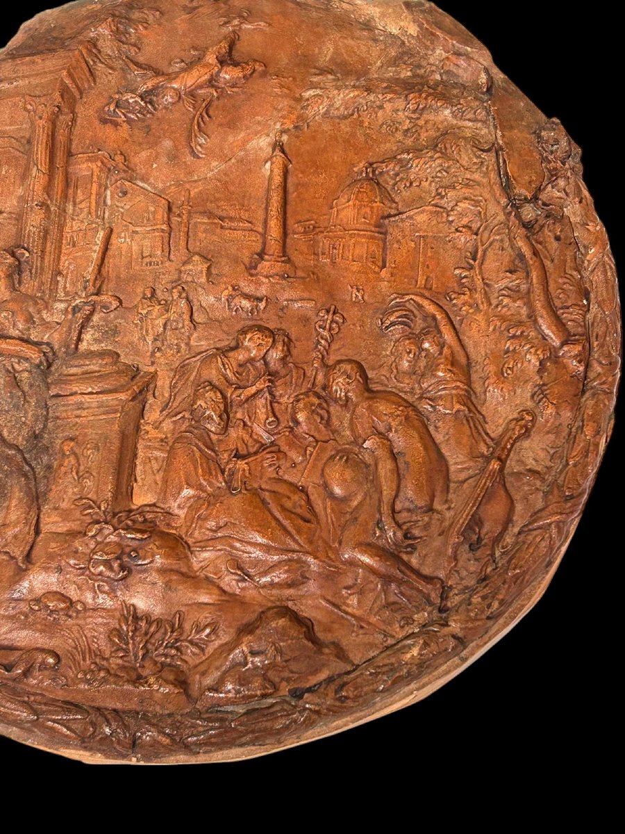 Athena Introduces Painting To The Liberal Arts, Early 17th Century Terracotta Model.-photo-2