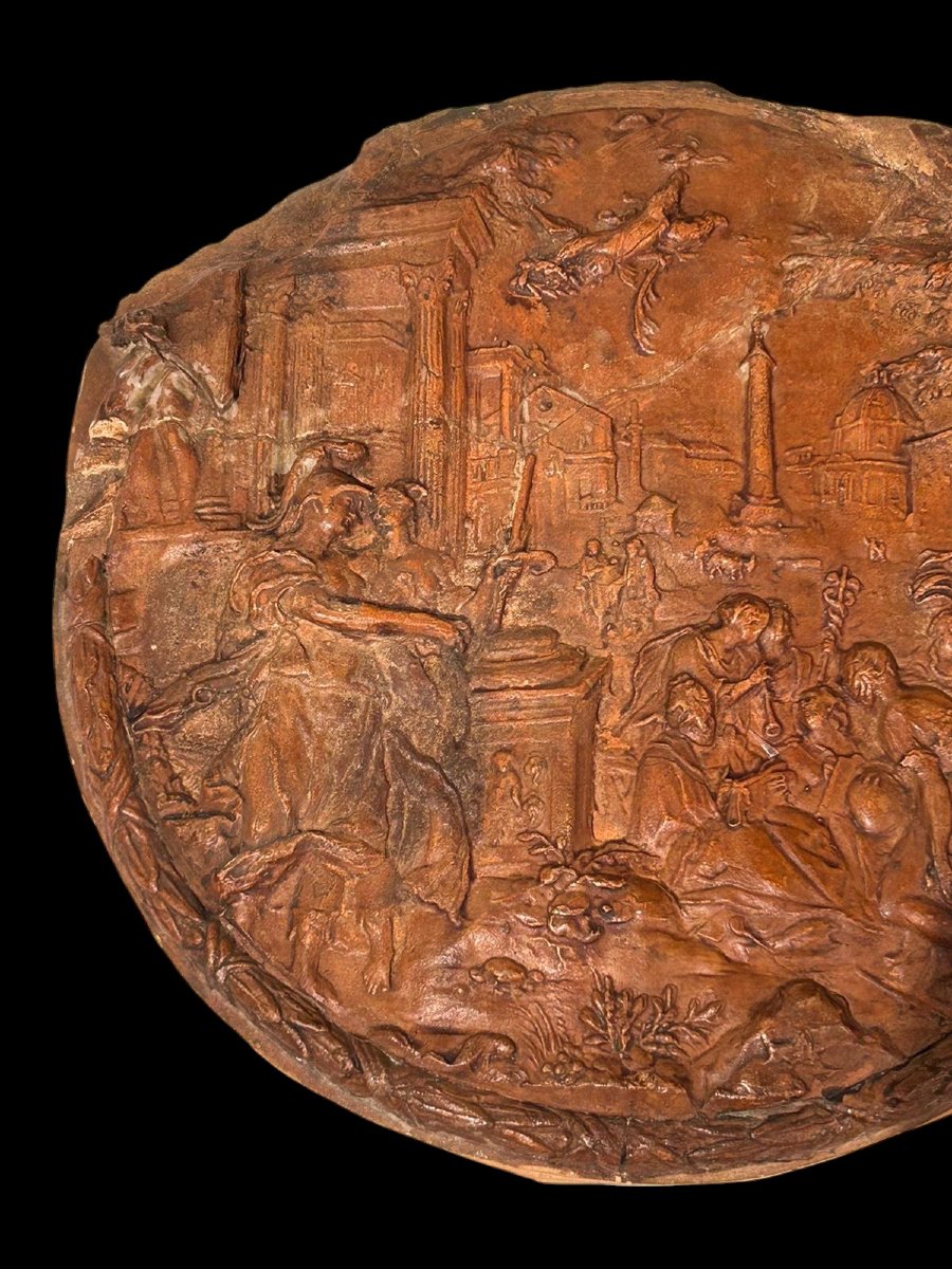 Athena Introduces Painting To The Liberal Arts, Early 17th Century Terracotta Model.-photo-3