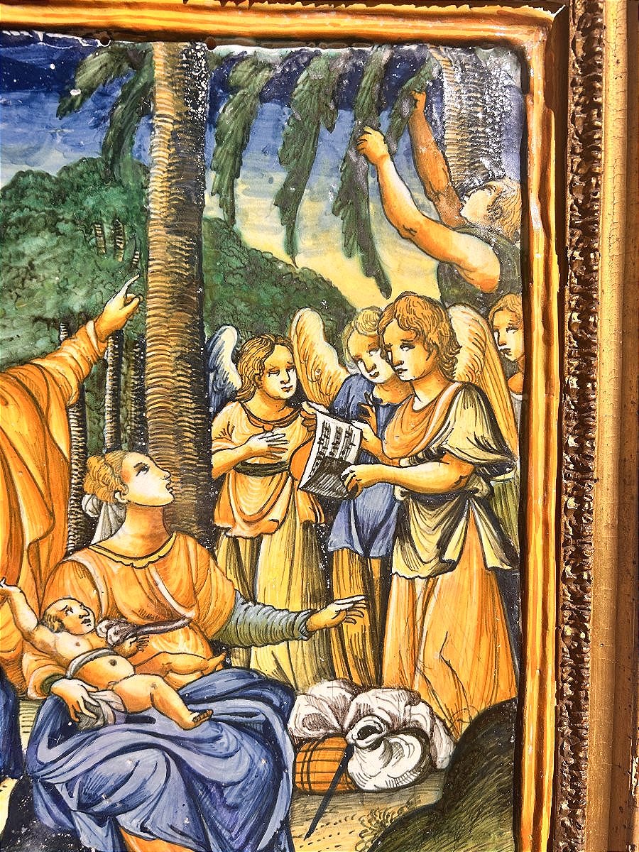 Important Plaque From Urbino, Patanazzi Workshop, Late 16th Century. (38cm X 50cm + Frame)-photo-2