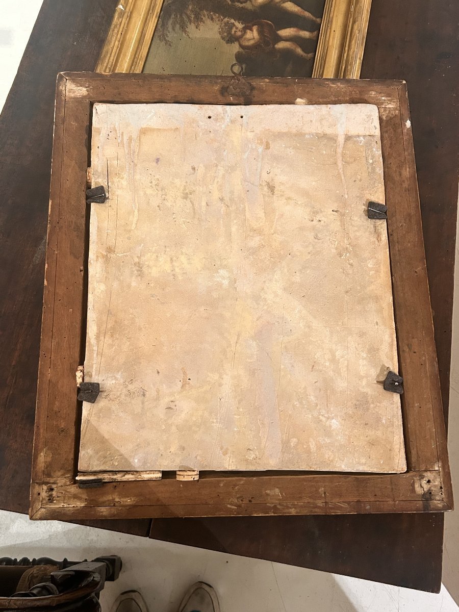 Important Plaque From Urbino, Patanazzi Workshop, Late 16th Century. (38cm X 50cm + Frame)-photo-3