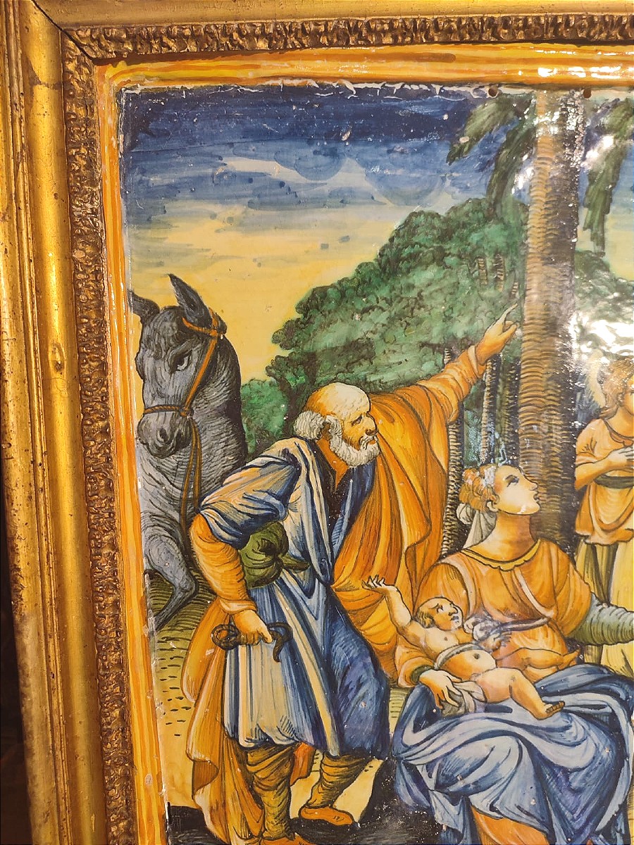 Important Plaque From Urbino, Patanazzi Workshop, Late 16th Century. (38cm X 50cm + Frame)-photo-4