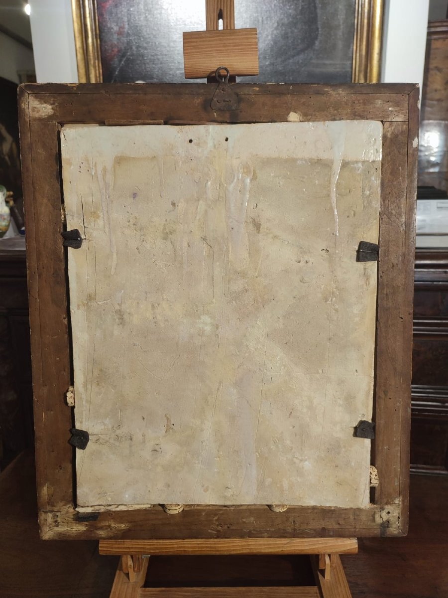 Important Plaque From Urbino, Patanazzi Workshop, Late 16th Century. (38cm X 50cm + Frame)-photo-5