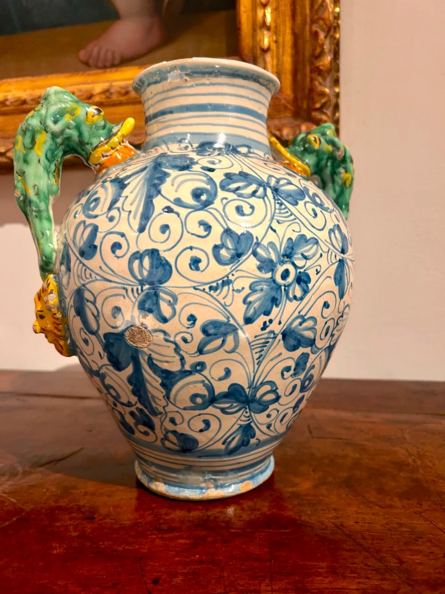 Jarre à deux anses de Montelupo Fiorentino, milieu du XVIe siècle.-photo-3