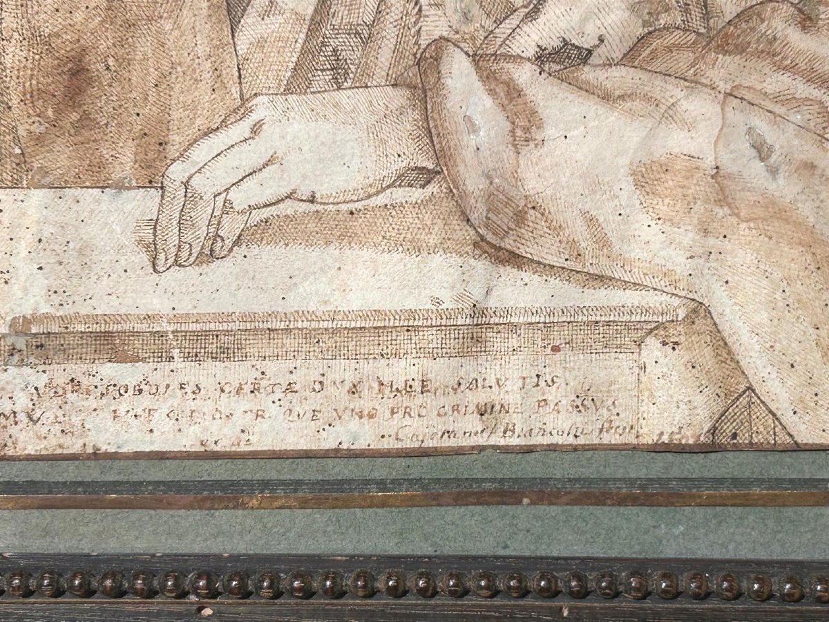 Hecce Homo,  dessin  du XVIIe s. (Inv. Correggio, Dis. Agost. Carracci) (375 x 270 mm)-photo-4