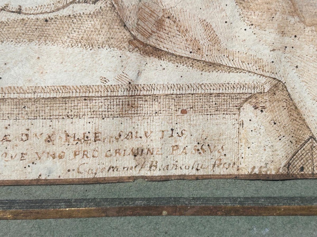 Hecce Homo,  dessin  du XVIIe s. (Inv. Correggio, Dis. Agost. Carracci) (375 x 270 mm)-photo-1