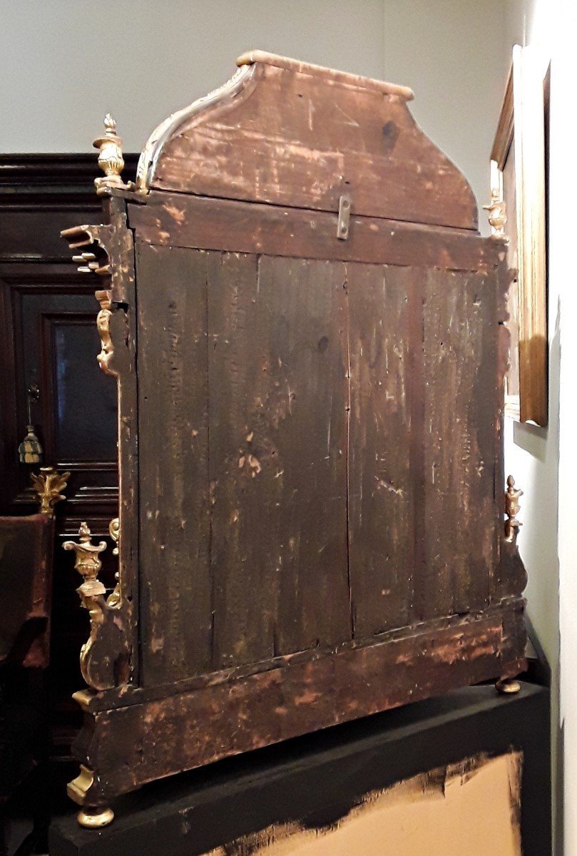 Important Romanesque Baroque Showcase In Wood And Gilded With Pure Gold. Second Half 17th C.-photo-6