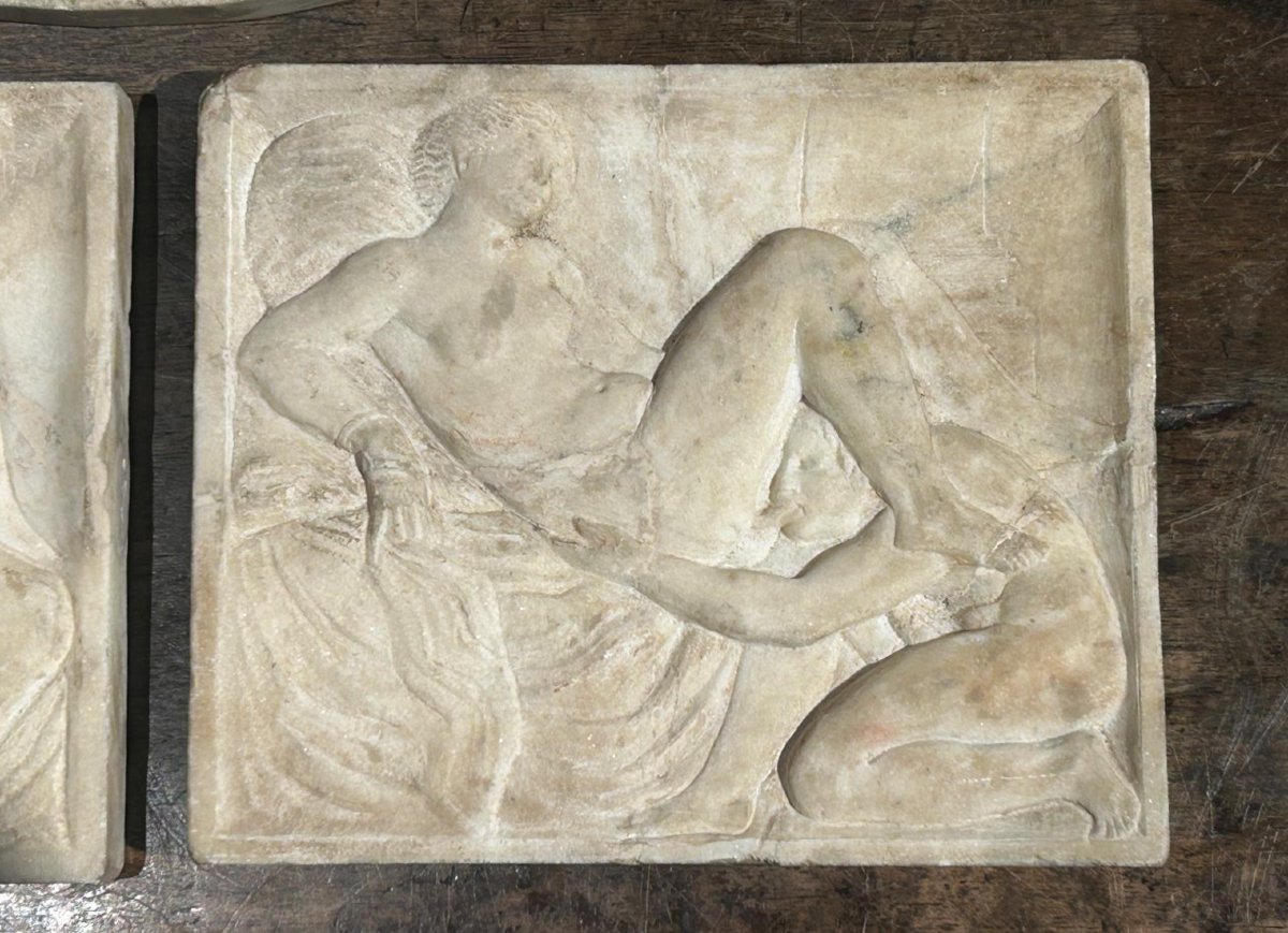 Marble Bas-reliefs With Erotic Scenes, 18th Century?-photo-4
