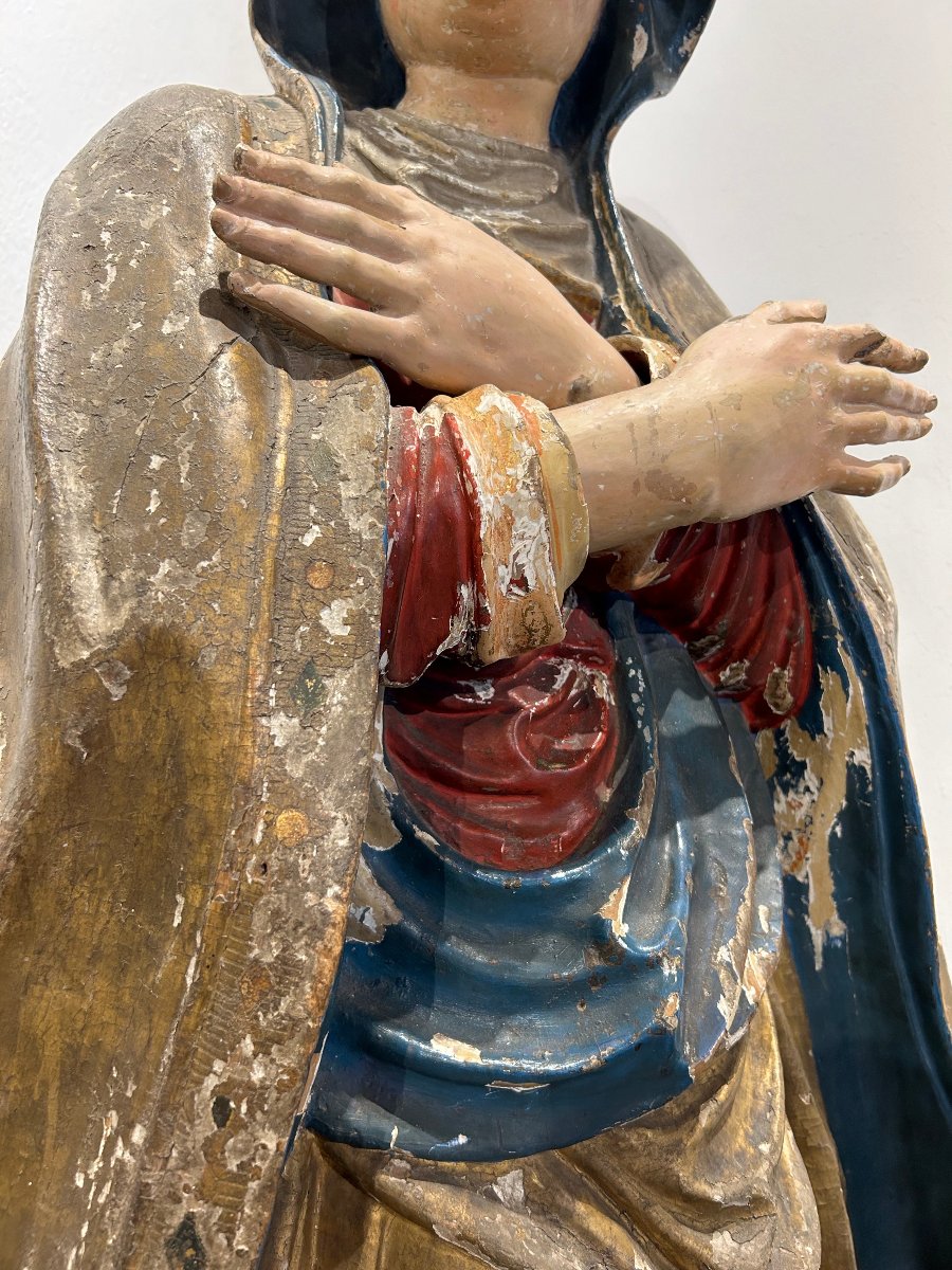 Sant'anna En Bois Doré Et Polychrome Du Début Du XVIe Siècle, Sienne.-photo-1