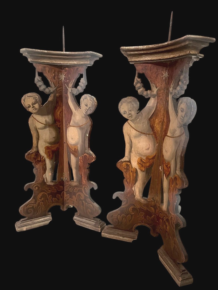 A Rare Pair Of Palace Candlesticks. Tuscany, Mid-17th Century.-photo-2