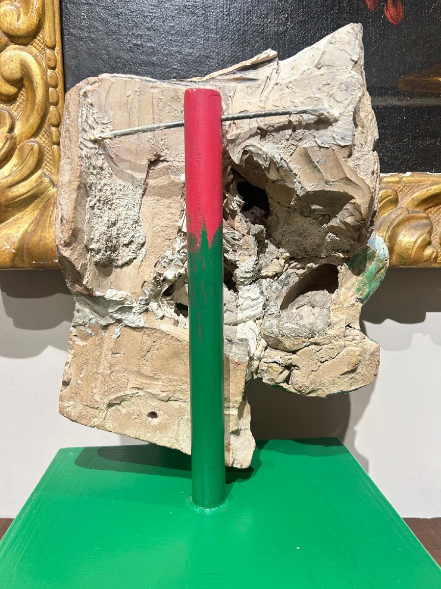 Fragment Of A Monumental Robbia-style Frame In Glazed Majolica. Late 15th – Early 16th Century-photo-1