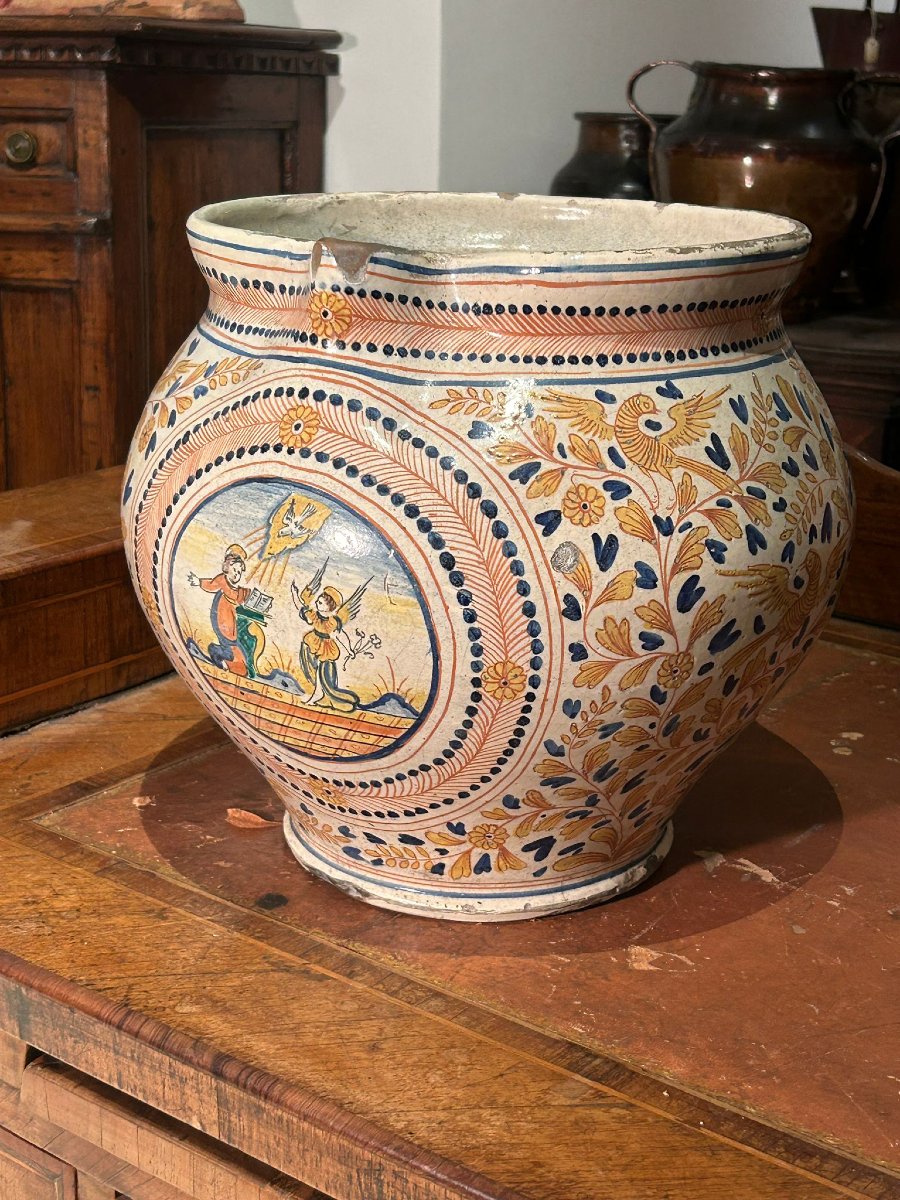 Large Deruta Apothecary Jug, Mid-17th Century-photo-3