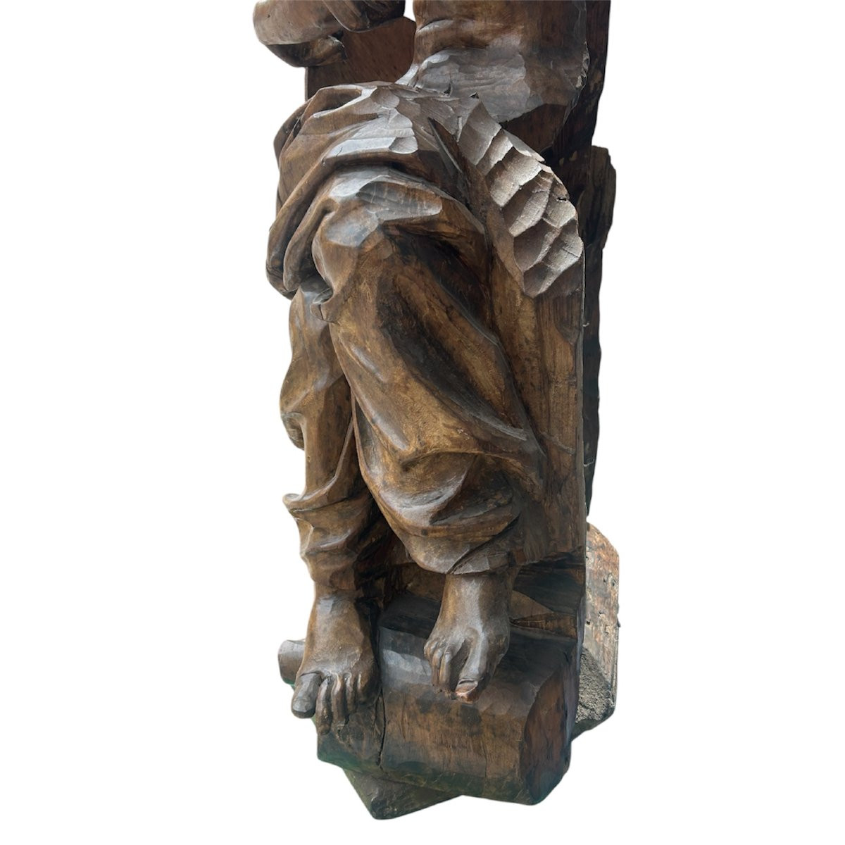 Allégorie en bois finement sculptée du Sagesse ou Minerve. Rome, 2nd moitié du XVIIème s. -photo-4