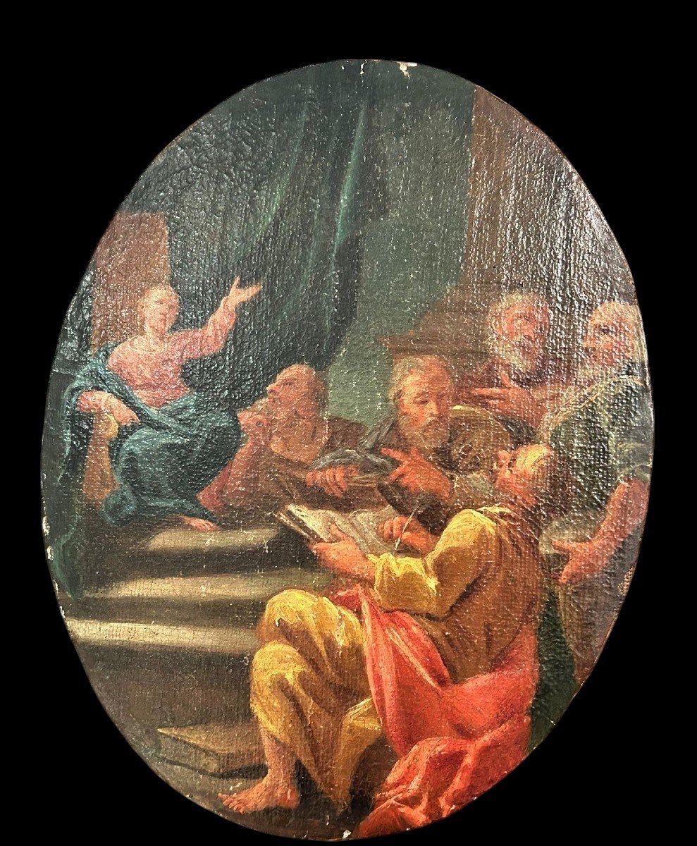 N. 6 Scenes From The "mysteries Of The Rosary" - Central Italy Follower Of Maratta, XVII C.-photo-1