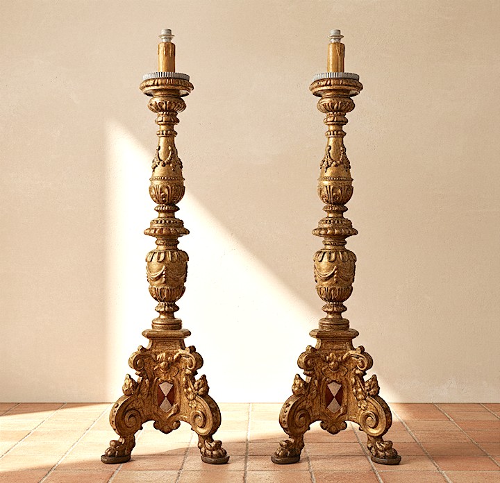 Early 17th-century Palace Candelabra Bearing The Guidi Di Romena Family Coat Of Arms.