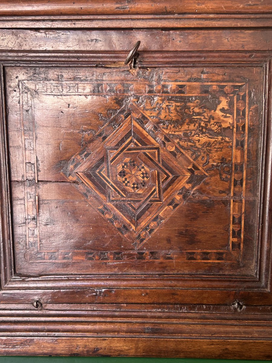 A Small, Rare Coin Cabinet With Carthusian Inlay Work.-photo-3