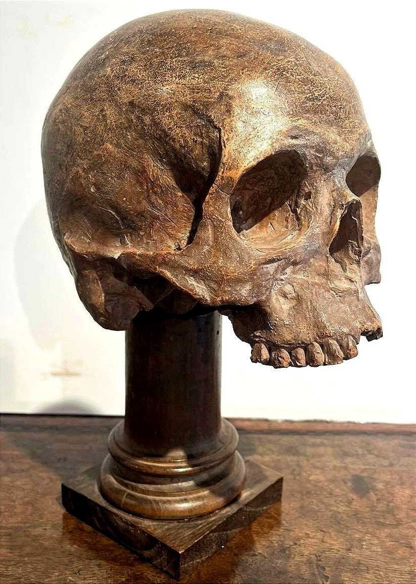 Terracotta Skull - 16th-century Vanitas Or Memento Mori.-photo-1