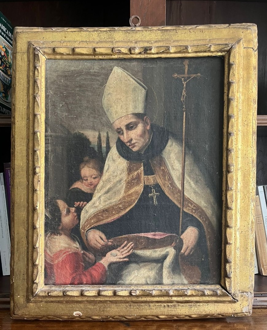 Tableau dans un cadre d'époque représ. Saint Thomas de Villamena-photo-3