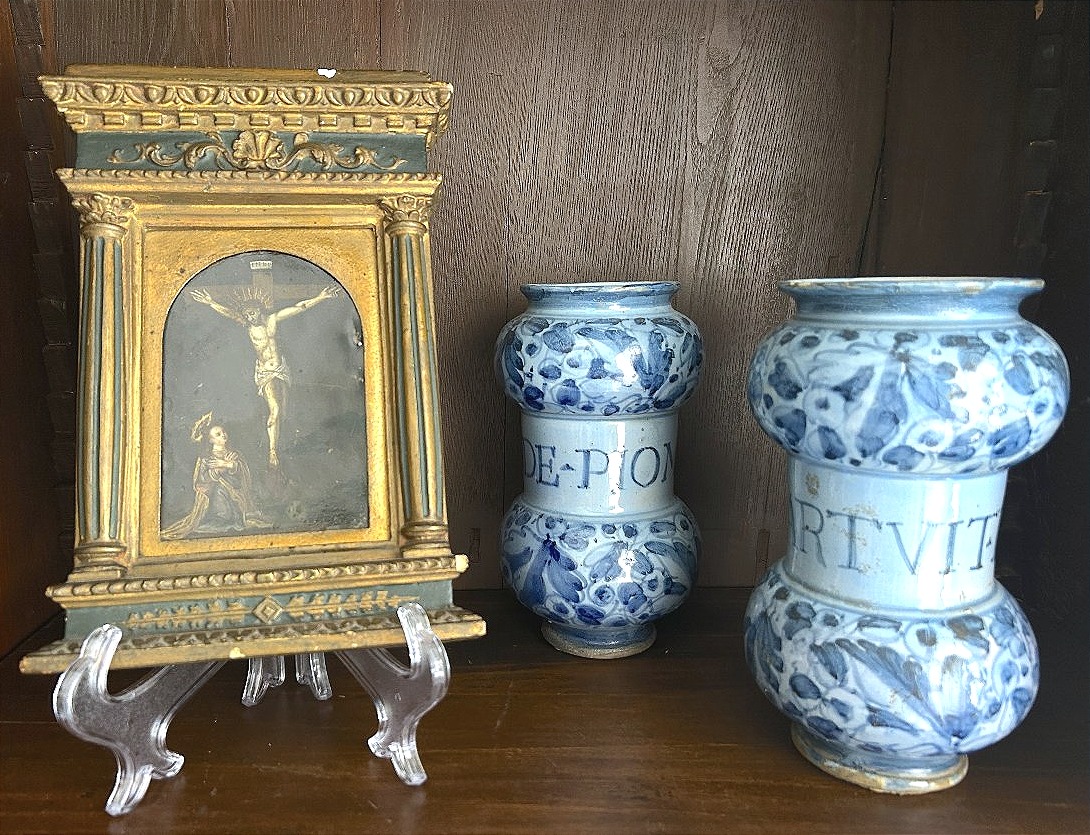 Crucifixion, huile sur cuivre de la fin du XVIe siècle-photo-4