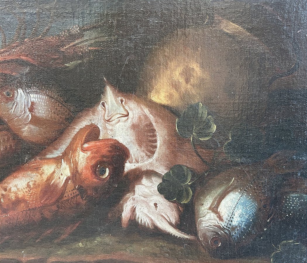 Neapolitan Recco Workshop, Still Life With Fish, Attributed To Elena Recco-photo-2