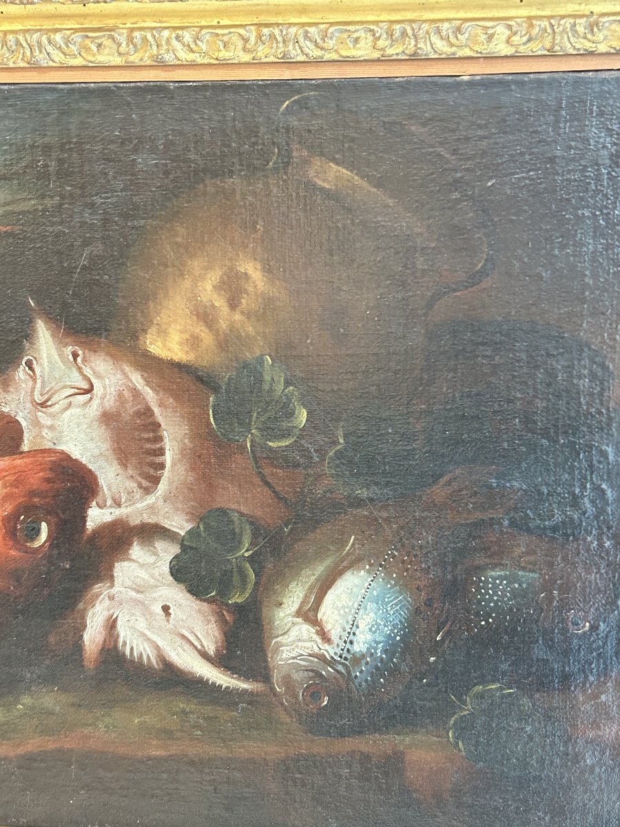 Neapolitan Recco Workshop, Still Life With Fish, Attributed To Elena Recco-photo-1