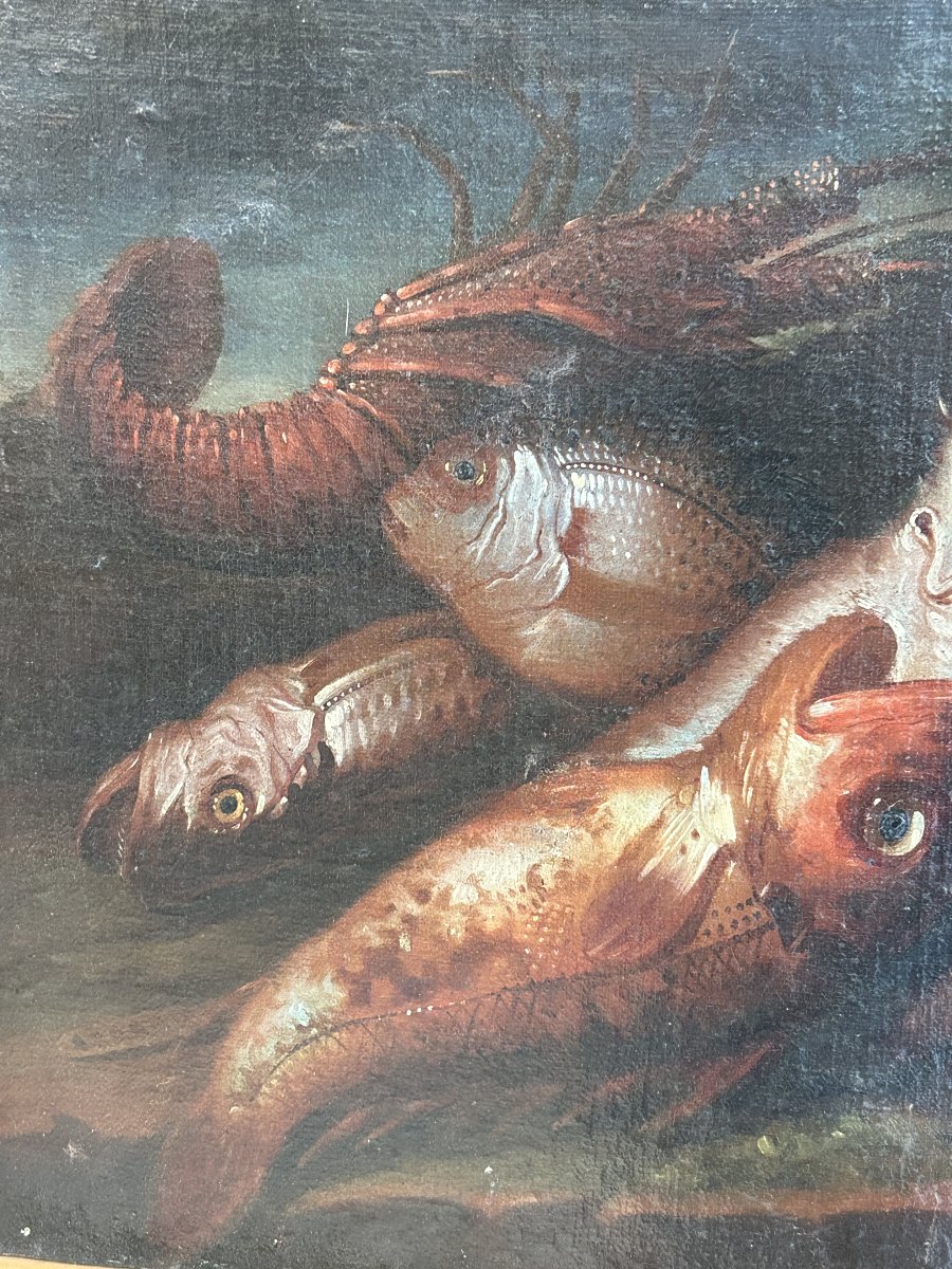 Neapolitan Recco Workshop, Still Life With Fish, Attributed To Elena Recco-photo-2