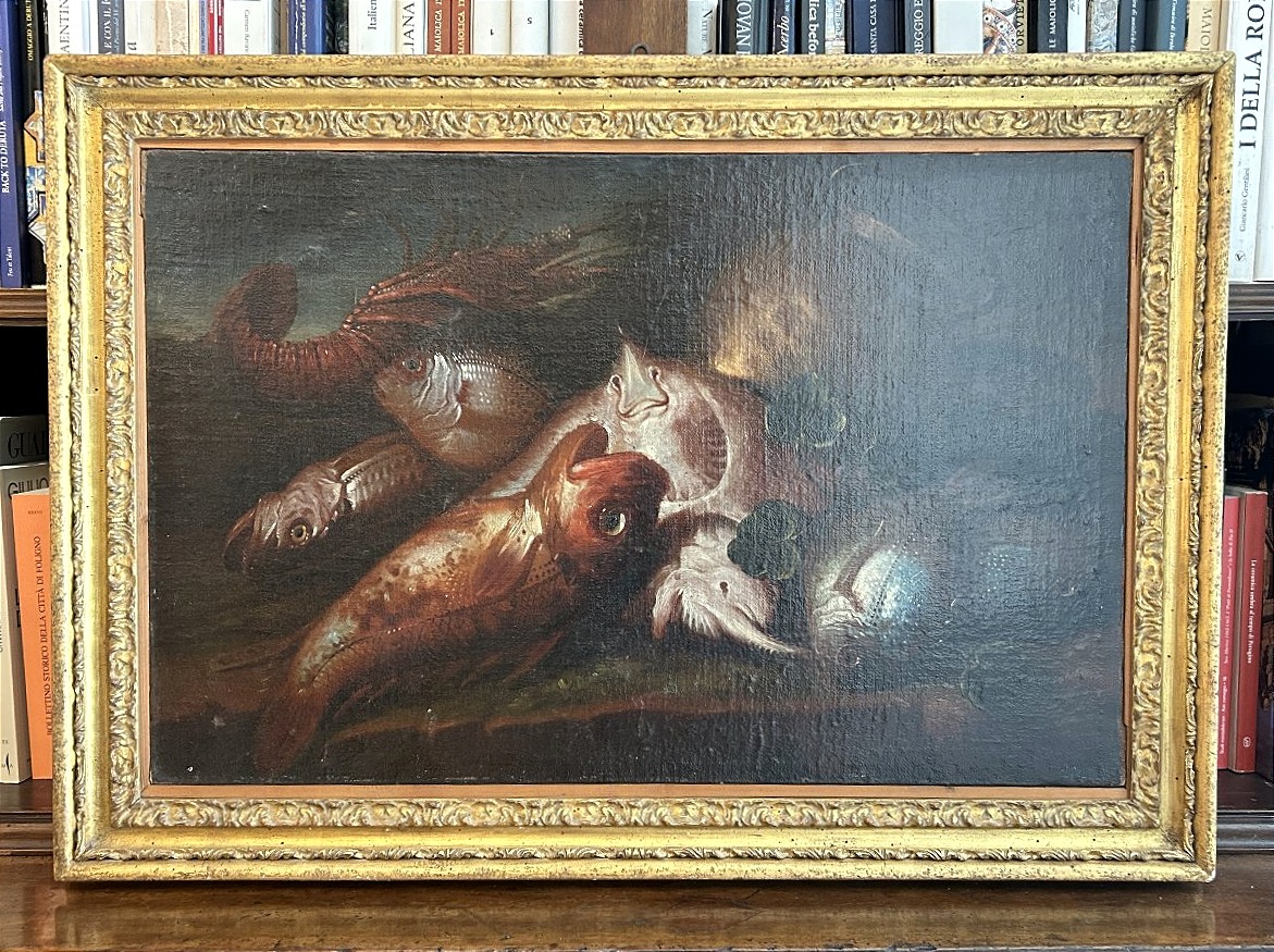 Neapolitan Recco Workshop, Still Life With Fish, Attributed To Elena Recco