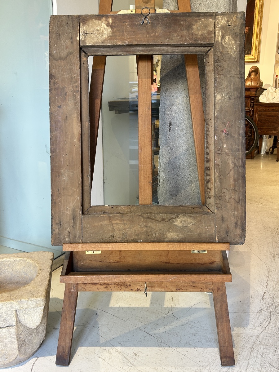 A Finely Crafted 17th-century Italian Lacquer And Gold Frame. Central Italy.-photo-3